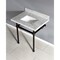 Kingston Brass 30X22 Marble Vanity Top W/ Brass Feet Combo, Marble/ Bronze KVPB3030MBSQ5 - alternate 3